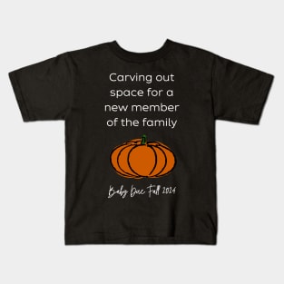 Pumpkin Baby Announcement (White Fall 2024) Kids T-Shirt